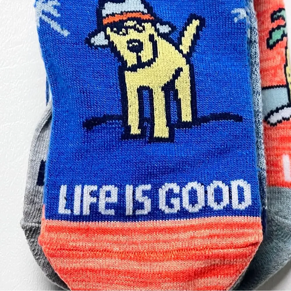 LIFE IS GOOD Men's Lightweight Low Cut Multi 6 Pack Sock Set